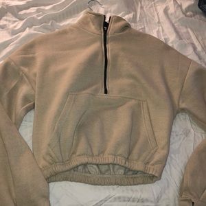 Camel Zip up sweater
